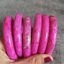 Natural Pink Hand-carved Round Jade Bracelet Fashion Boutique Jewelry Women's Peach Blossom Jade Round Bracelet Gift