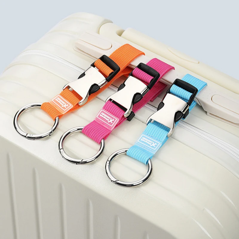 حزام أمتعة مدمج مع مشبك زنبركي معدني؛ أشرطة حقائب نايلون فائقة، قطعة واحدة لحمل الحقائب #4