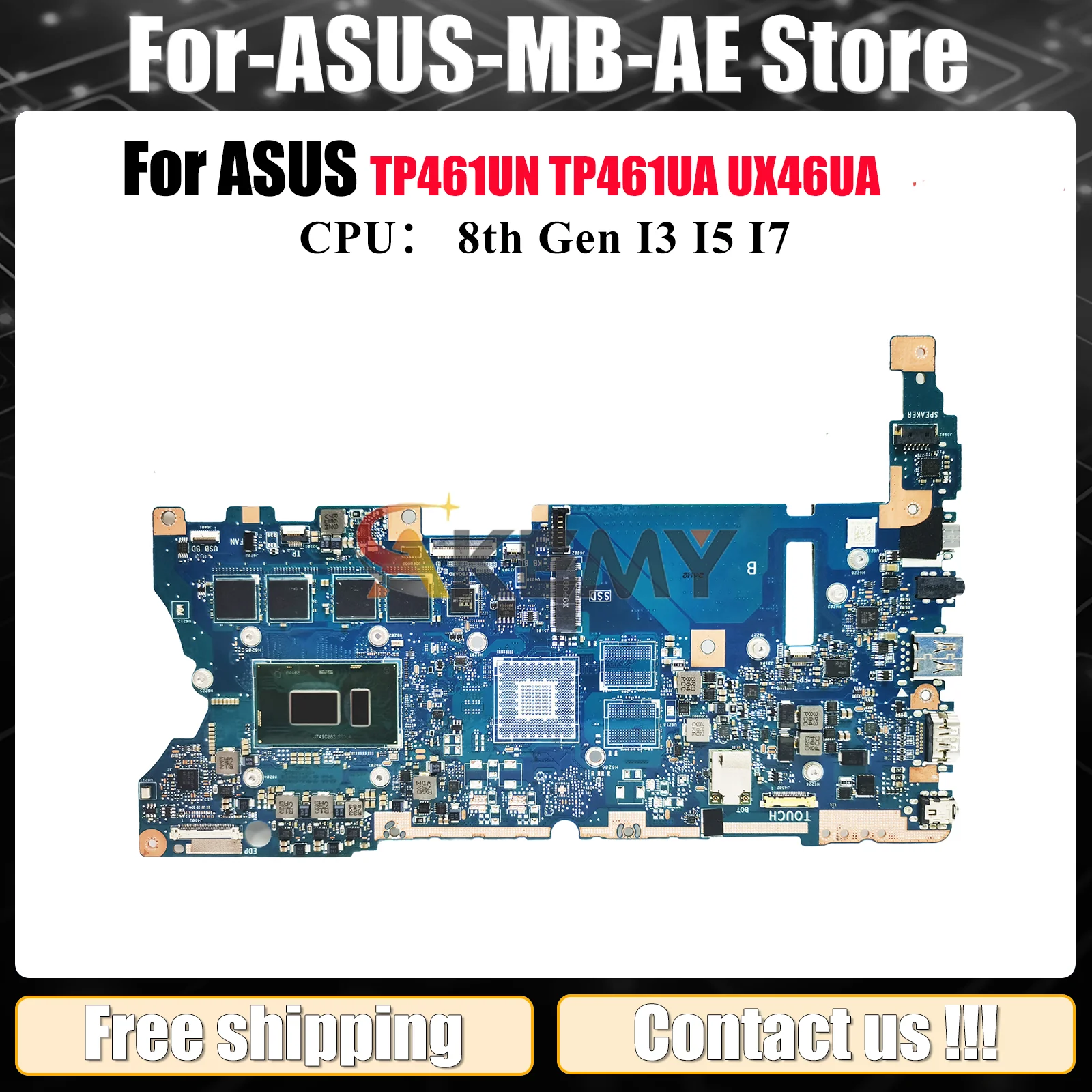 

UX461UA Laptop Motherboard For ASUS ZenBook UX46UN TP461UN TP461UA UX461 UX46UA Mainboard With I3 I5 I7 CPU 100% tests OK stk
