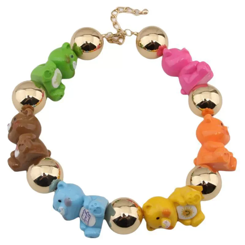

Fashionable DIY Acrylic Colored Bead Necklace Mobile Phone Chain Key Chain Cute And Trendy Accessories For Girls