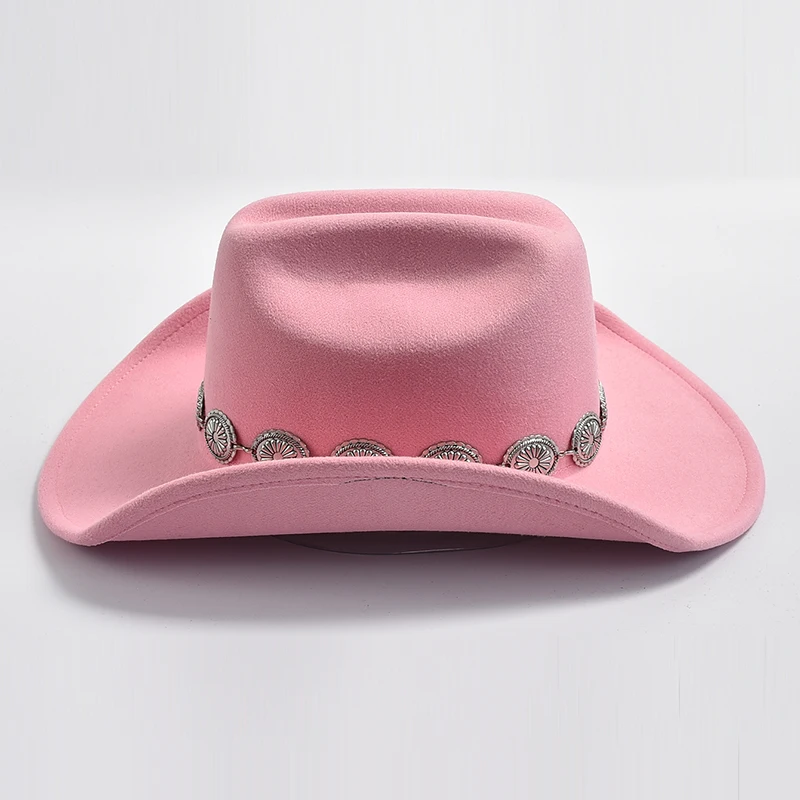 New Western Cowboy Hat for Women's Photo Props Cowgirl Jazz Hats Party Dress Cap Sombrero Hombre