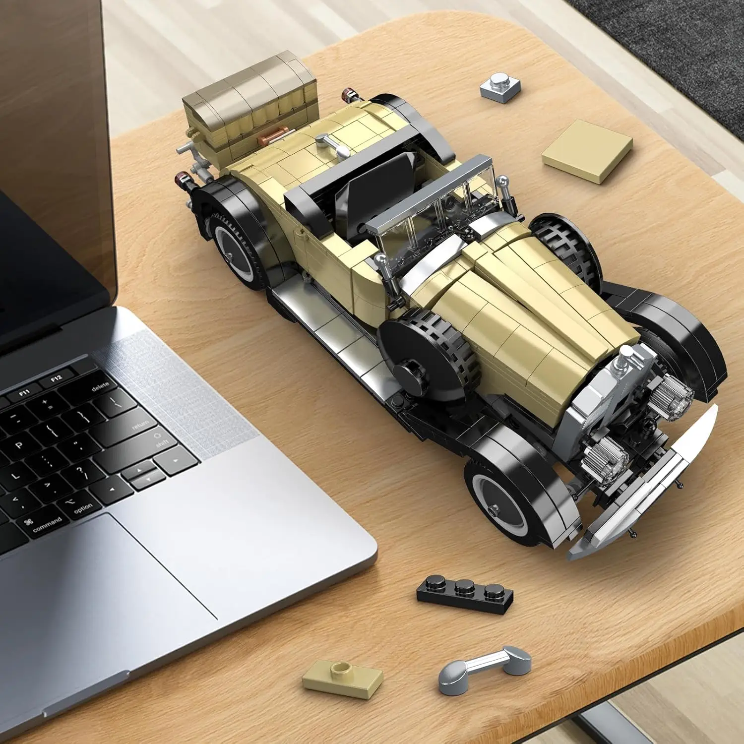 MOLD KING 10115 Creative Fantom รถโบราณทางเทคนิคอาคารบล็อกของเล่นรถสําหรับเด็กผู้ชาย