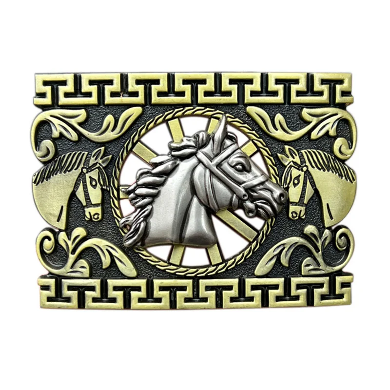 

Пряжка ремня в стиле вестерн из цинкового сплава с головой лошади на складе