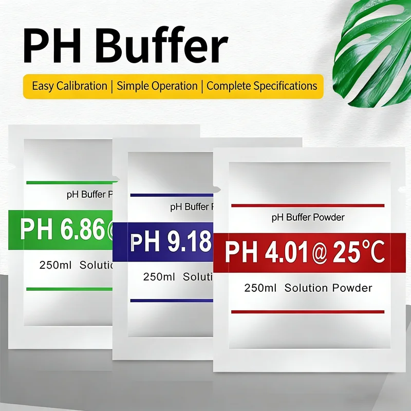 25PCS/lot PH Buffer Powder 4.00/6.86/9.18 Calibration Point PH Measure Calibration Solution Tool Accessories for PH Test Meter