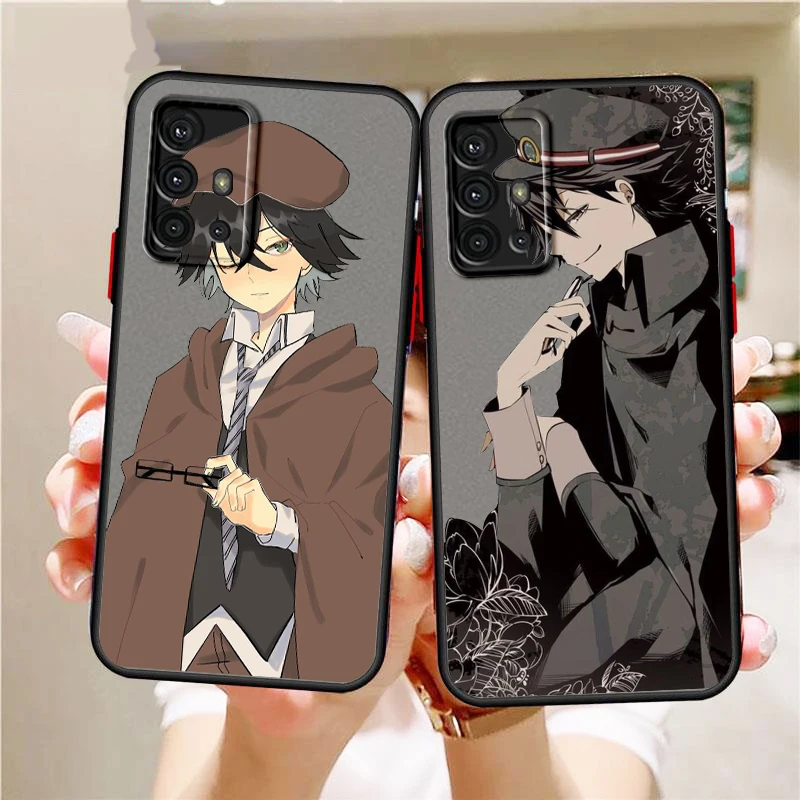 

B-Bungo S-Stray Dogs Anime Cool Frosted Translucent For Samsung A53 A52 A33 A32 A51 A71 A21S A13 A73 A50 A22 A12 5G Back