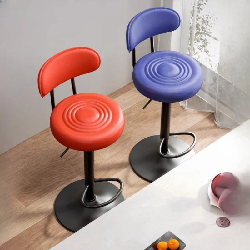 

Lifting Front Chair Cashier Backrest Round Stool Household Swivel Chair High Stool Bar Sillas De Barra Barra Bar Furniture