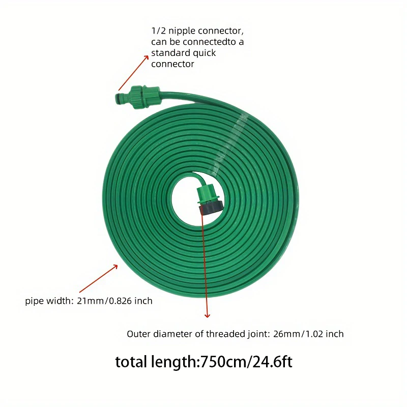 Garden Micro Spray Tape with 5 Ground Stakes Agricultural Drip Irrigation Hose Atomizing Watering Hose for Lawn Orchard Farm