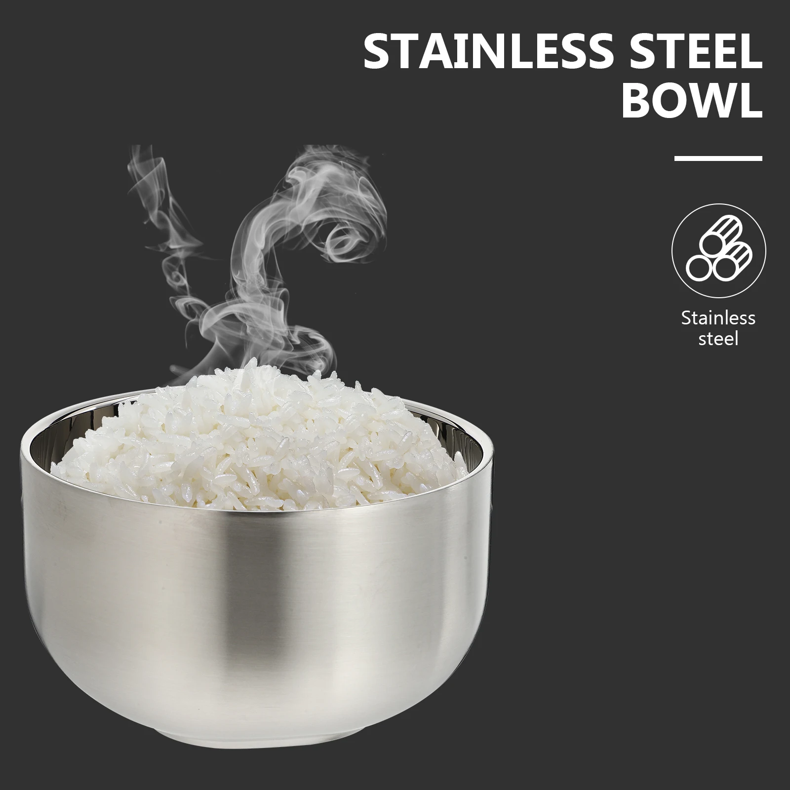 

1Pcs Stainless Steel Antibacterial Double Layer Instant Noodle Bowl Heat Preservation Soup Bowl Kitchen Supply Food Holder