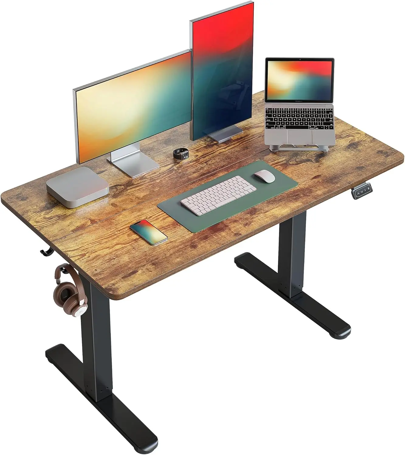 

Electric Standing Desk, 48 x 24 Inches Height Adjustable Stand up Desk, Sit Stand Home Office Desk, Computer Workstation, Vin
