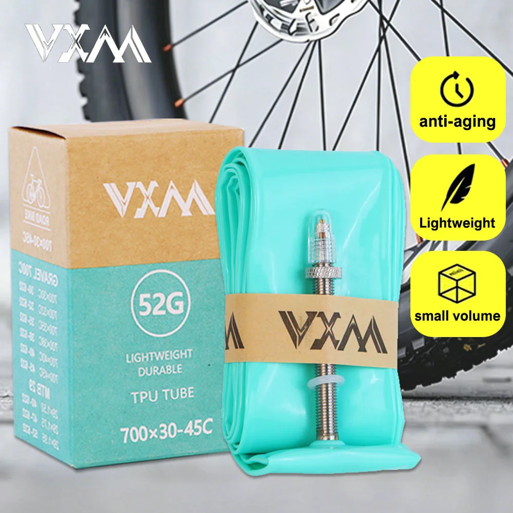 Zinklegierung Französisches Ventil Ultraleichter Fahrrad-TPU-Schlauch 700 x 30-45C Rennrad-TPU-Material Reifen 45/65mm Länge Superleicht