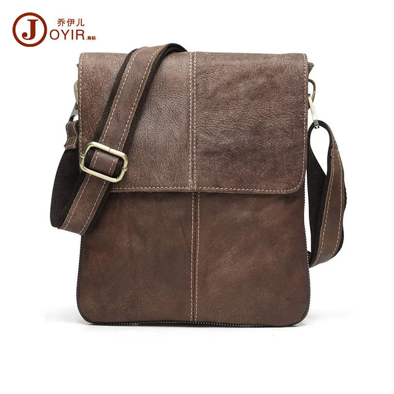 

Leather men's bags, casual and fashionable men's shoulder crossbody retro vertical small satchel fashion accessories high-end gi