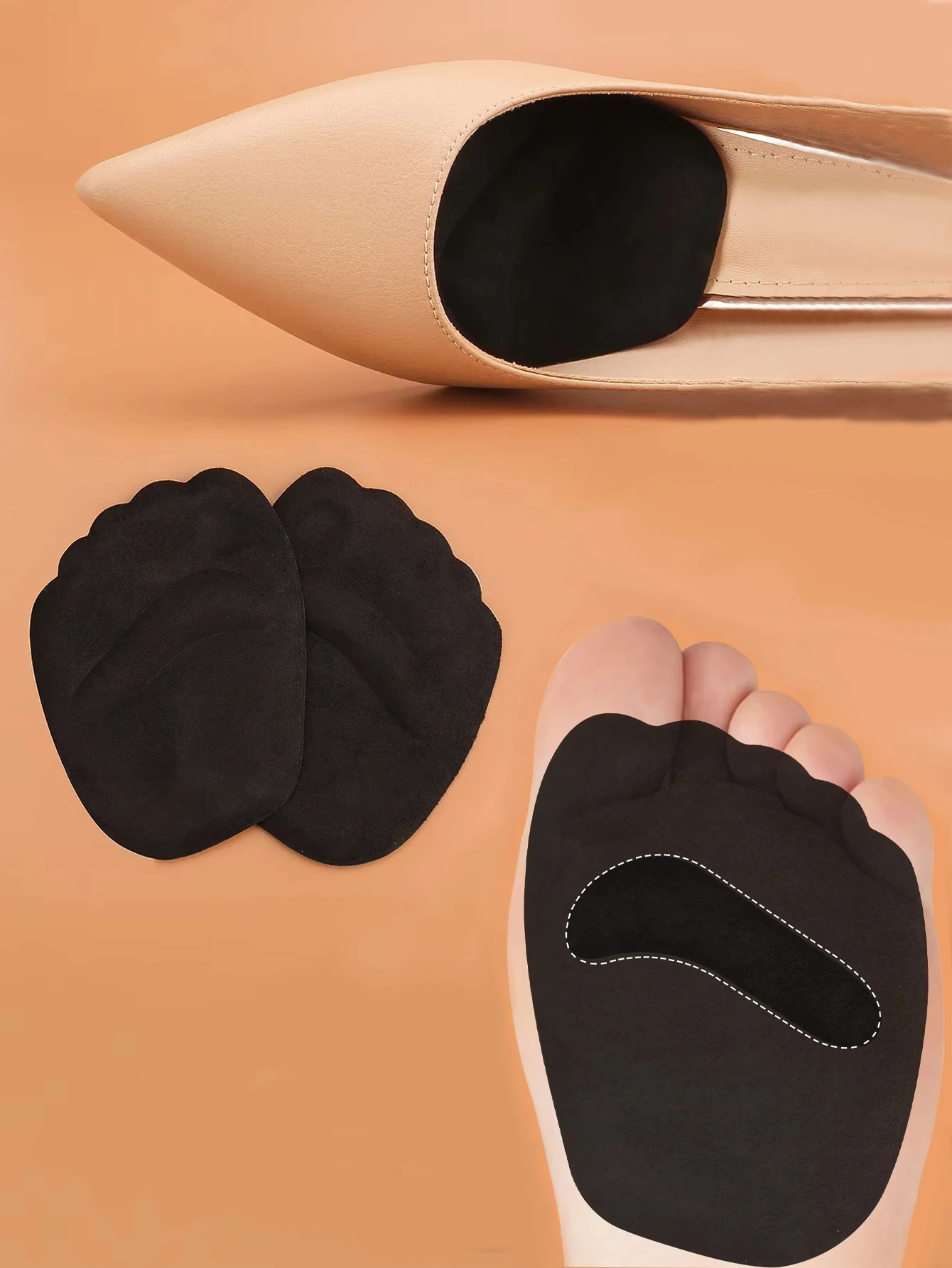

Silicone Forefoot Insert Metatarsal Pads for Women High Heels Sandals Non-slip Ball of Foot Cushions Pads for Feet Pain Relief