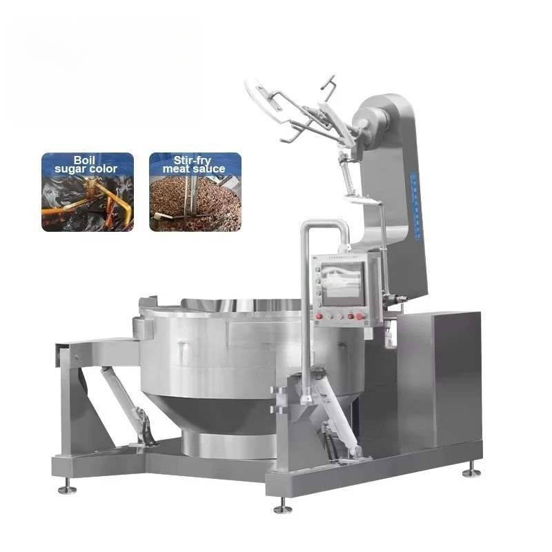 Industrial Stainless Steel Laksa Paste Cooking Agitator Big Commercial Multi-Functional Automatic Food Cooking Mixer Machine