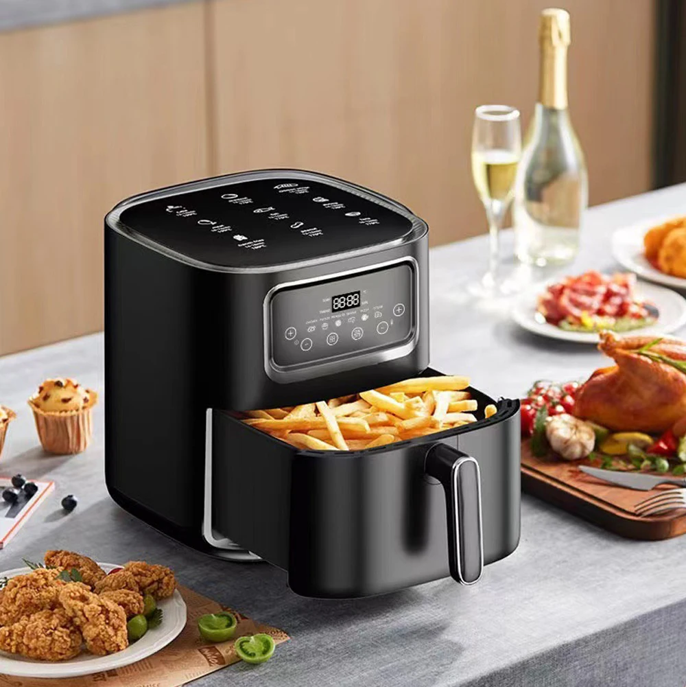 2023 High Quality Household and Commercial Air Frier Fryer Manufacturer OEM 8L 10L 12L 15L Multifuncional Silver Crest Air Fryer