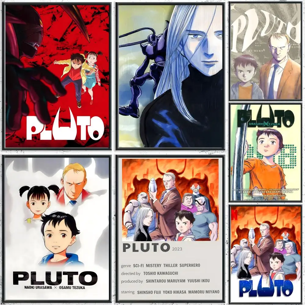 Anime Series PLUTO Poster HD Waterproof Self-Adhesive Wall Art – Multi-Scene Use, Top Gift Pick