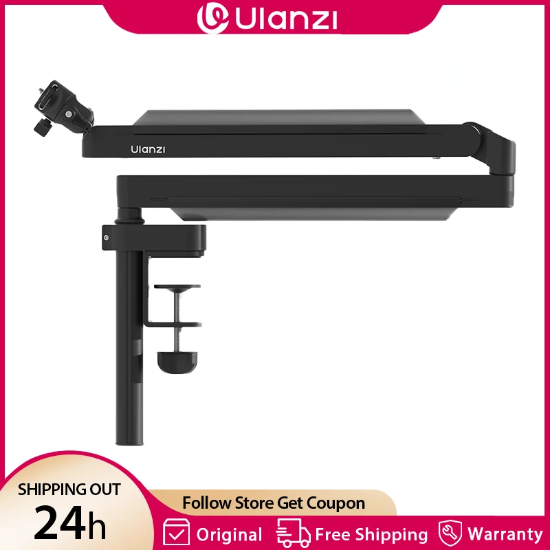 Ulanzi ZJ05 bras de fl�che de Microphone r�glable support de Microphone � Suspension support de bureau robuste pour support de bureau jeu en Streaming en direct
