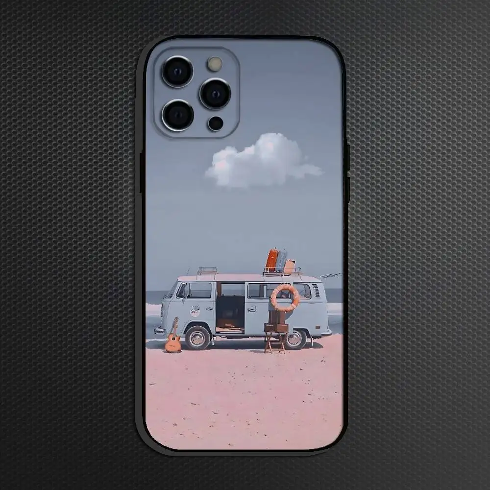 حافظة هاتف السيارة للسفر لهاتف آيفون 16,15,14,13,12,11 بلس، برو ماكس، أخرى غطاء أسود ناعم #4