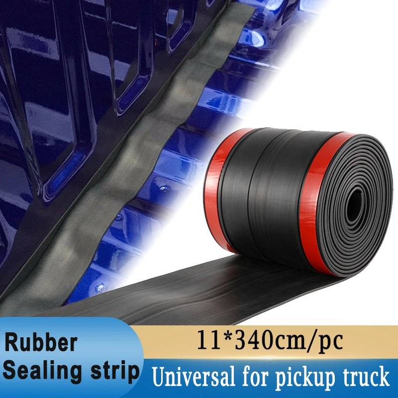 11*340cm Adhesive Sealing Strip Universal for Pickup Truck Bed Tailgate Gap Filler Seal Shield Rubber Weather Stripping Cap Belt