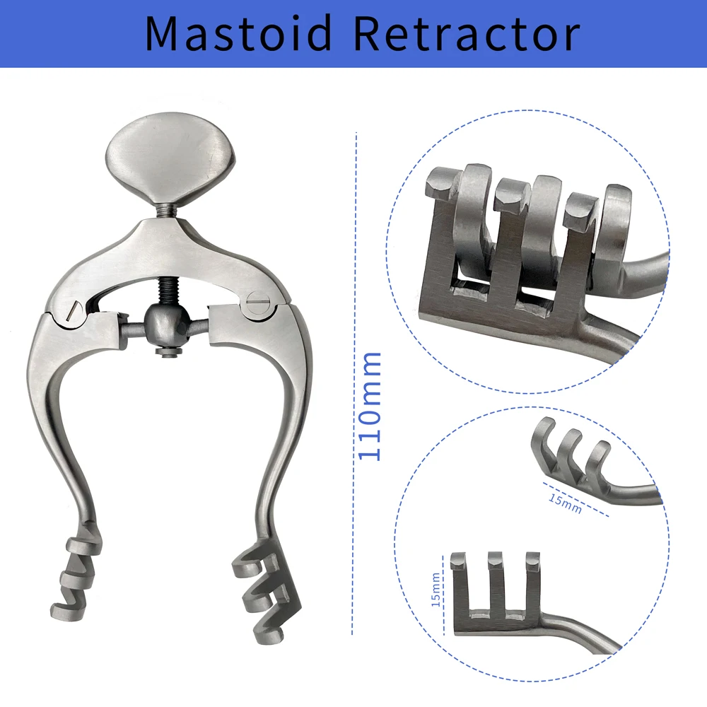 QSWTITAN Orthopedic Instrument Brain Posterior Cranium Retractors 10cm 3x3 Blunt Neurosurgery Instrument