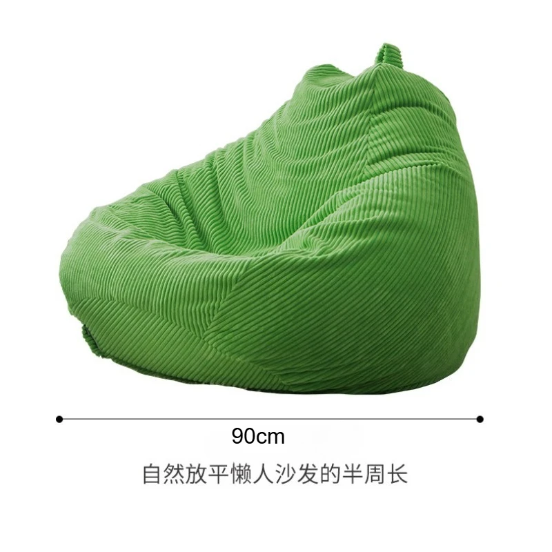 Bean Bag Chair Compression Packed Ribbed Children Lounge Seat with Carry Handle for Playroom Game Room Home Furniture
