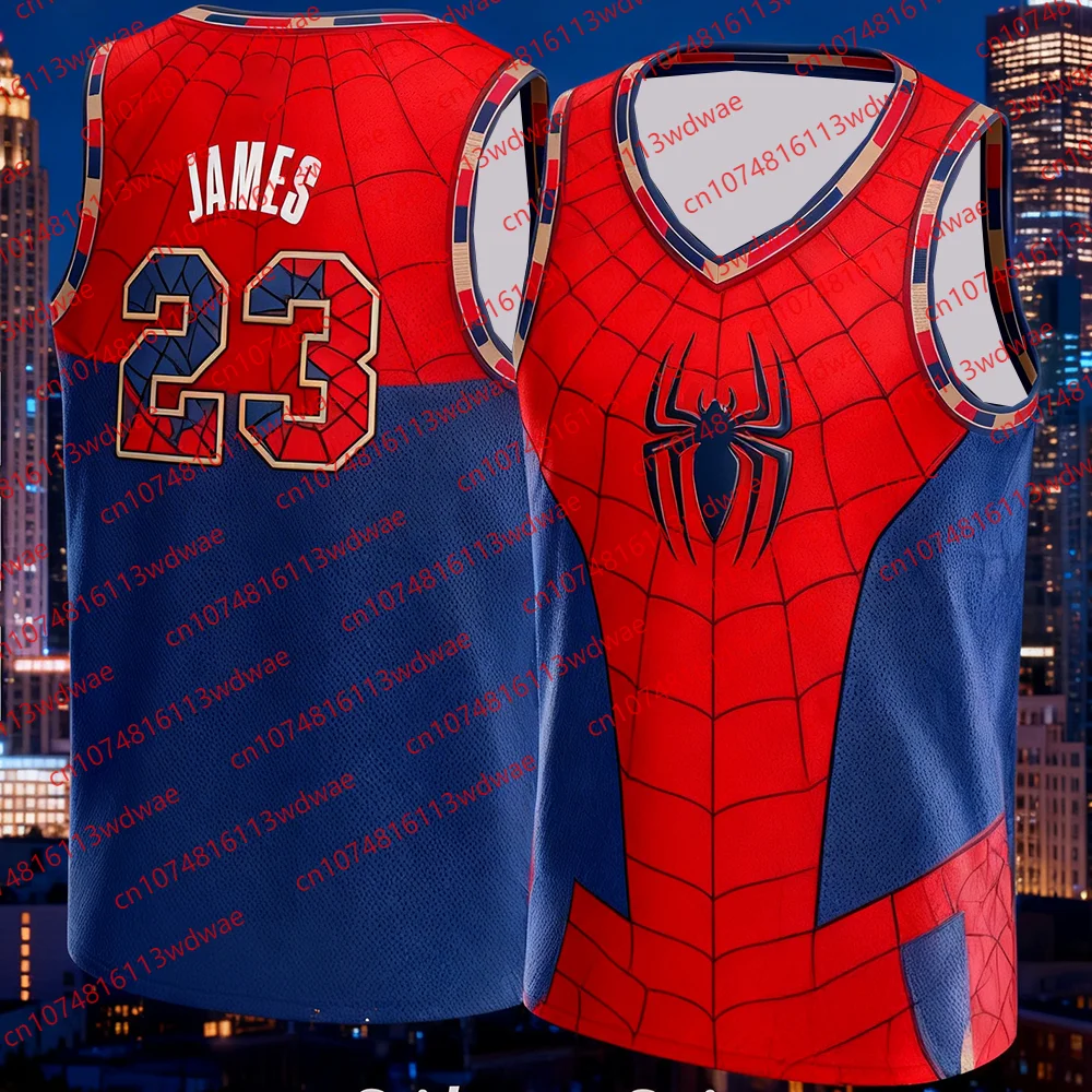 Camiseta Clásica de Baloncesto de Cleveland, Chaleco de Baloncesto de Spider-Man, Camiseta de Baloncesto de LeBron James 23, Edición Especial Marvel para Fanáticos