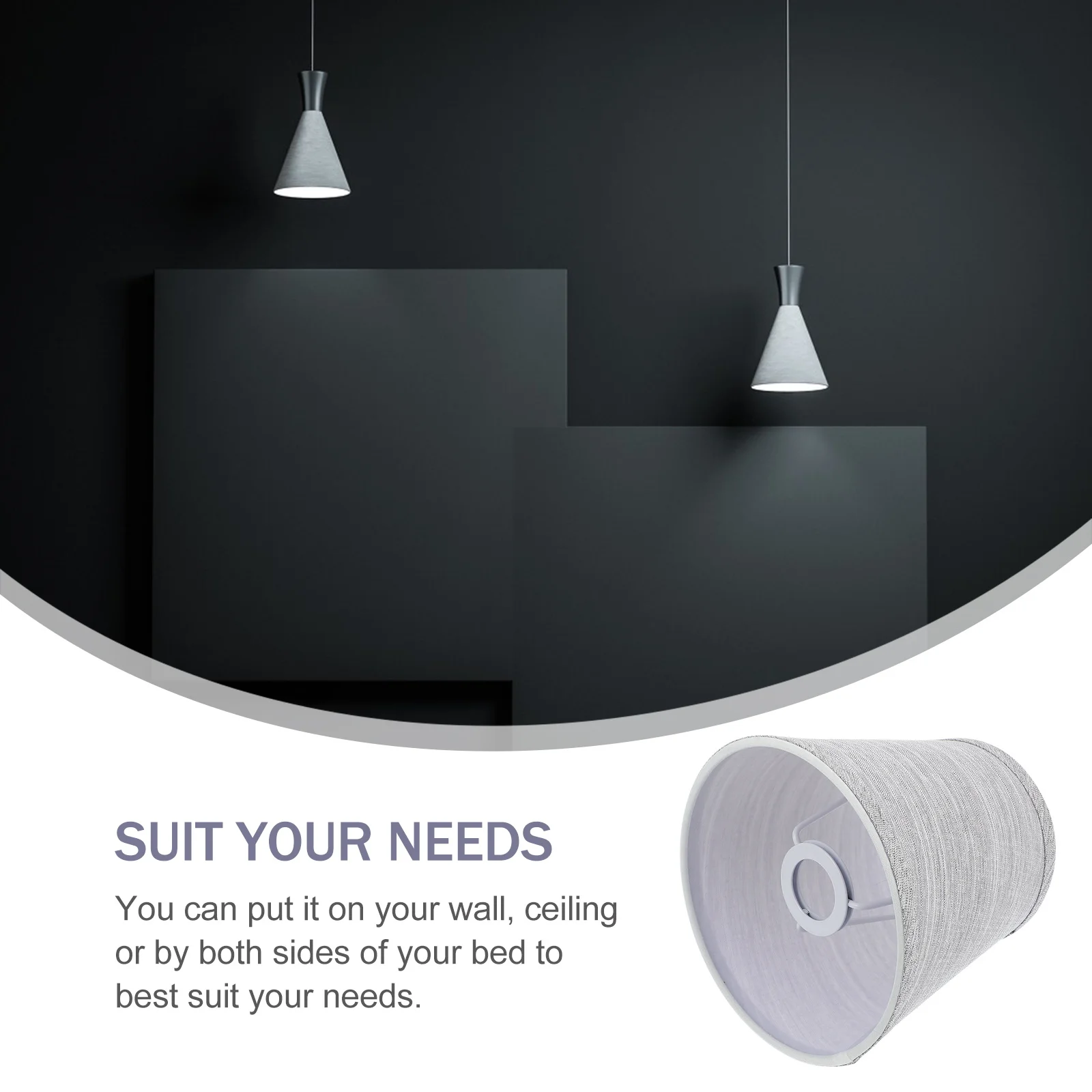 

1Pcs Modern Fabric Lampshade Simple Cloth for Ceiling Wall Bedside Lighting Fixture Shade Cover Decor