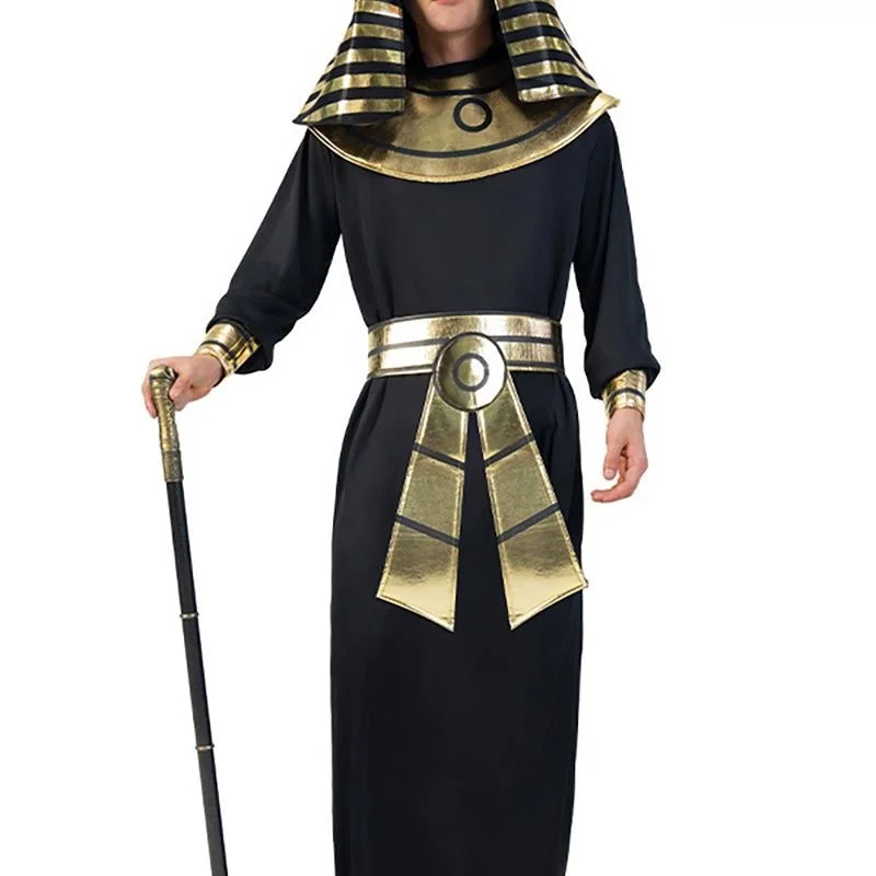 

Adult Men's Pharaoh Stage Performance Costume King Par Outfit loween F Clothing Cosplay Traditional Ethnic Stage Costume