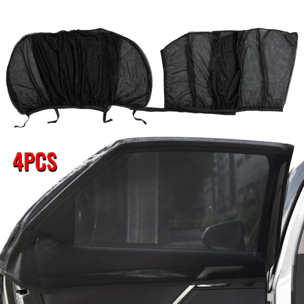 4pcs Car Sunshades Cover Pare Soleil De Voiture Side Window UV Protect Sun Shade Visor Curtain Auto Accessories For Baby Child