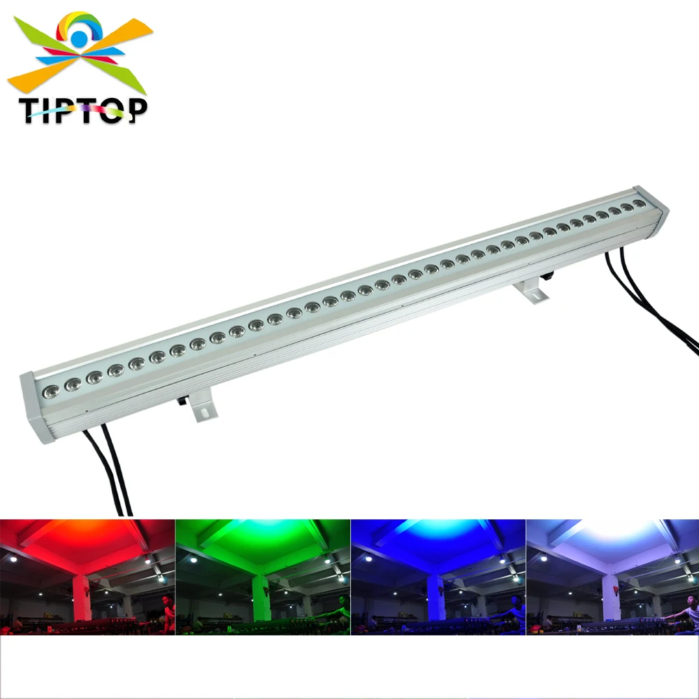 TIPTOP Wholesale DMX512 Led Wall Washer Light 36x3W 3in1 Tricolor RGB Waterproof Rigid Bar Landscape Stage Club Bar Beam Light