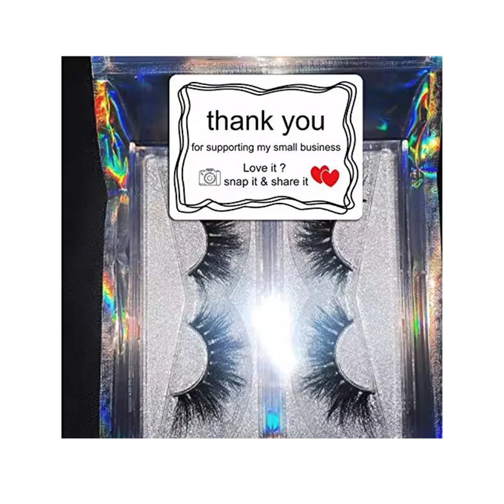 500Pcs Thank You for Supporting Our Small Business Sticker Labels 2x1.5 inch Snap Share Review with Retro Camera Design Stickers