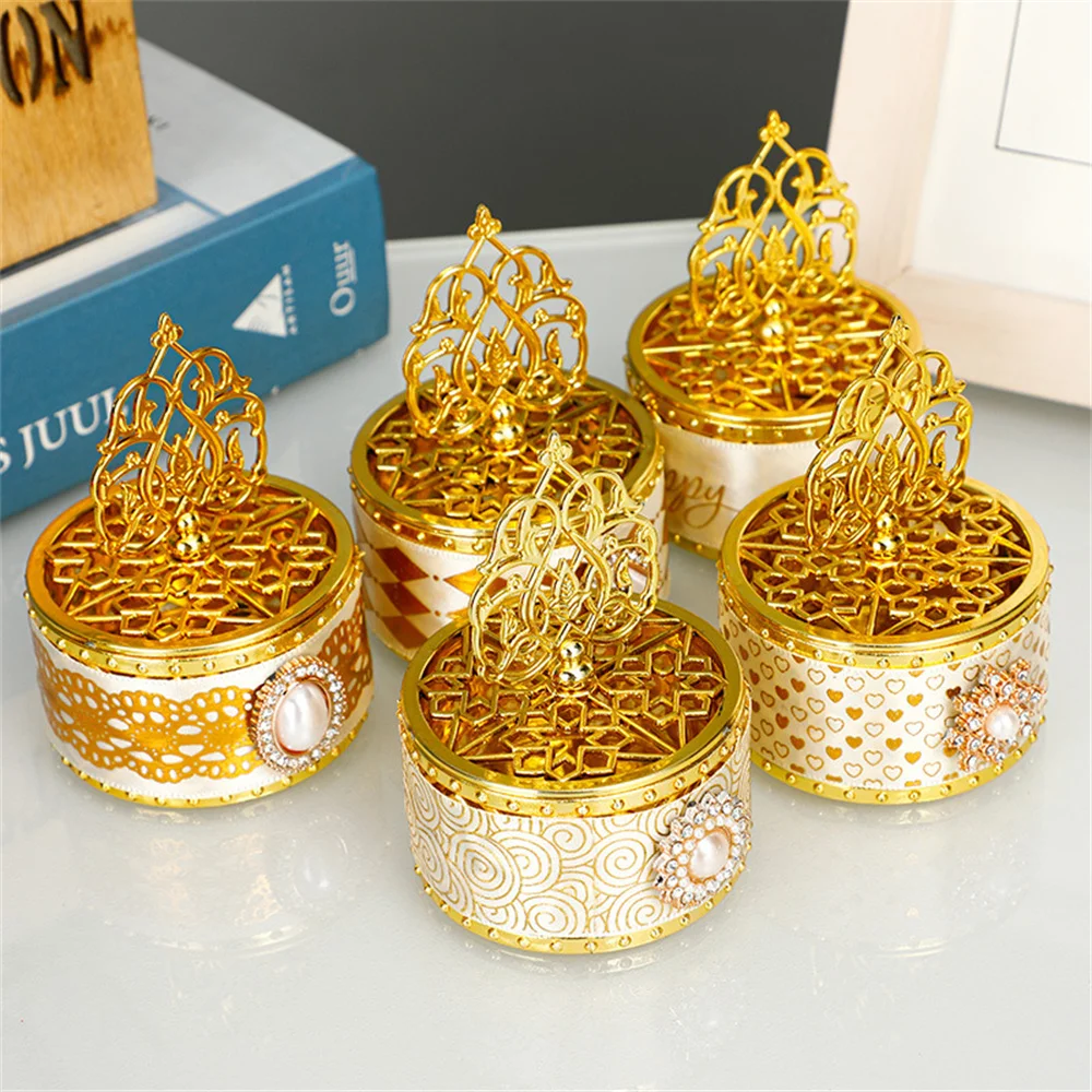Gold Candy Boxes Wedding Party Gifts Box Baby Shower Display Pagoda Shape Organiser Plastic Candy Packaging Case Decorations New
