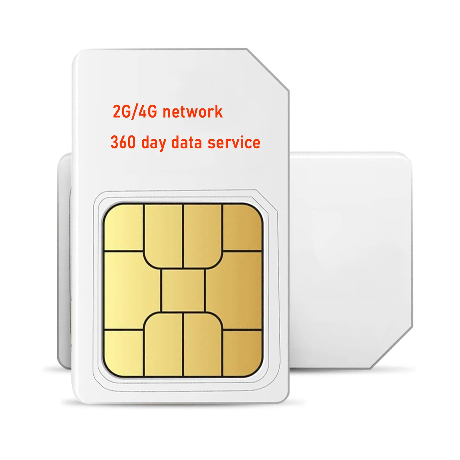 SIM-kaart Roaming Data voor thuiscamera, 4G IOT-simkaart, intercom van openbaar netwerk, 365 dagen, 2 GB dataservice