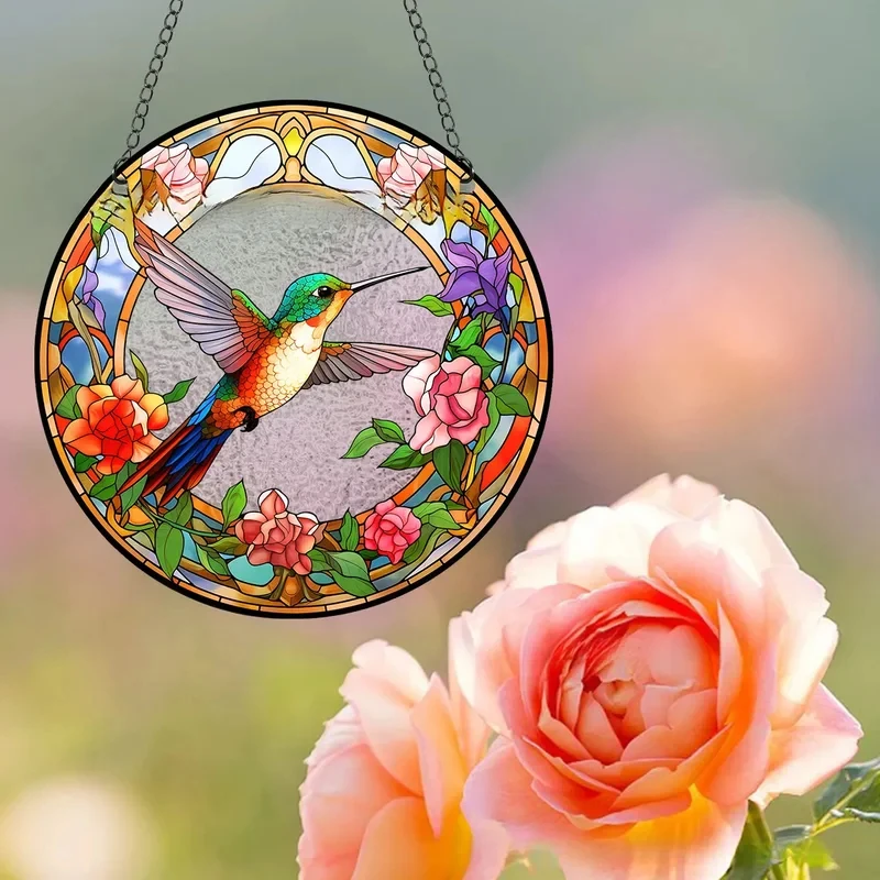 New Animal Suncatcher, Round Acrylic Pendant, Indoor Window Hanging Decoration