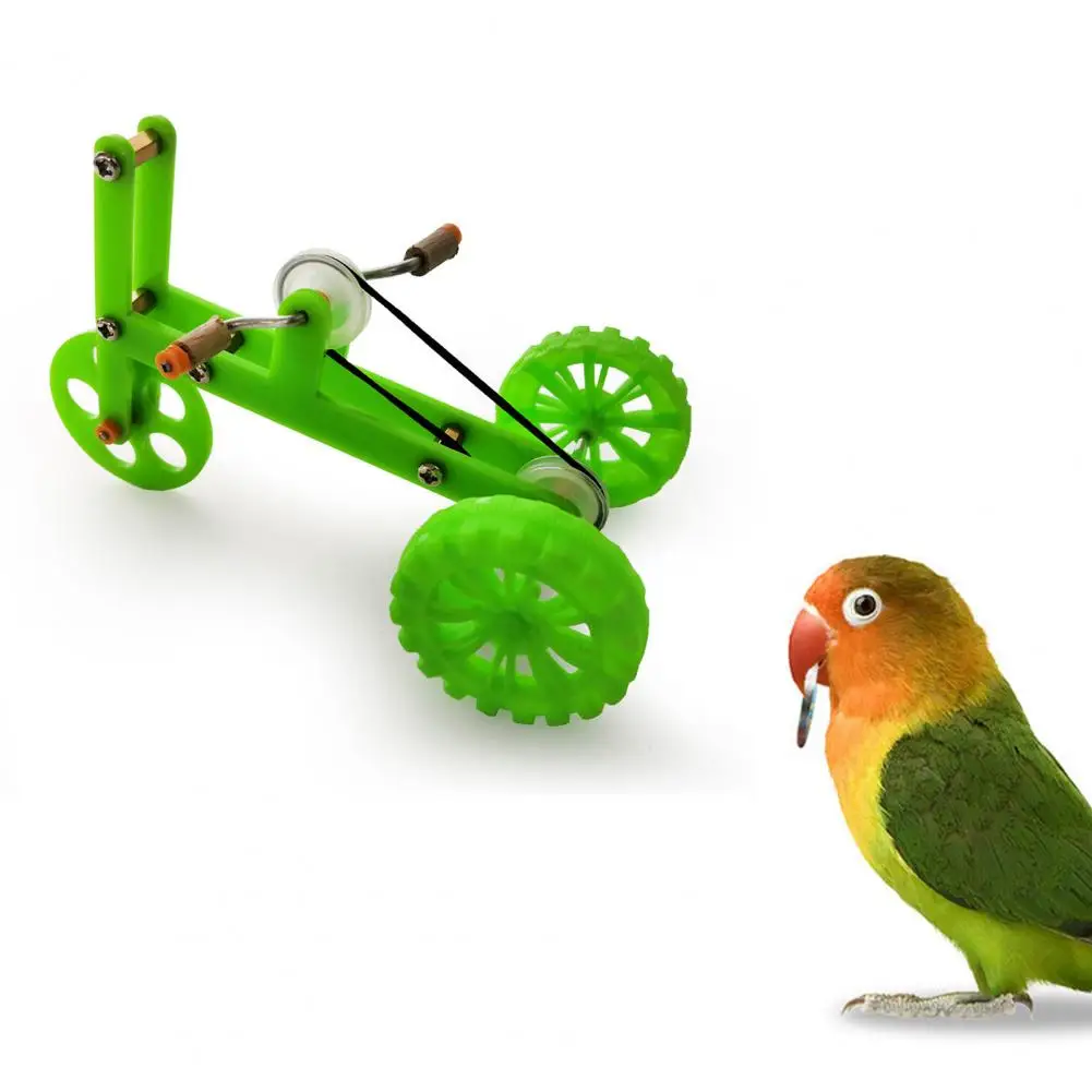 Universal Parrot Training Bike Toy Plastic Bird Interactive Toy Educational Parrot Bike Toy for Pet Owner