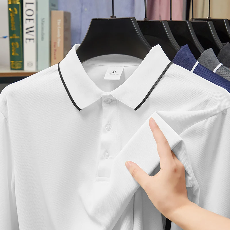 2026 Spring/Autumn New Long Sleeve Men's Korean Edition Loose and Versatile Casual Trendy Polo Top