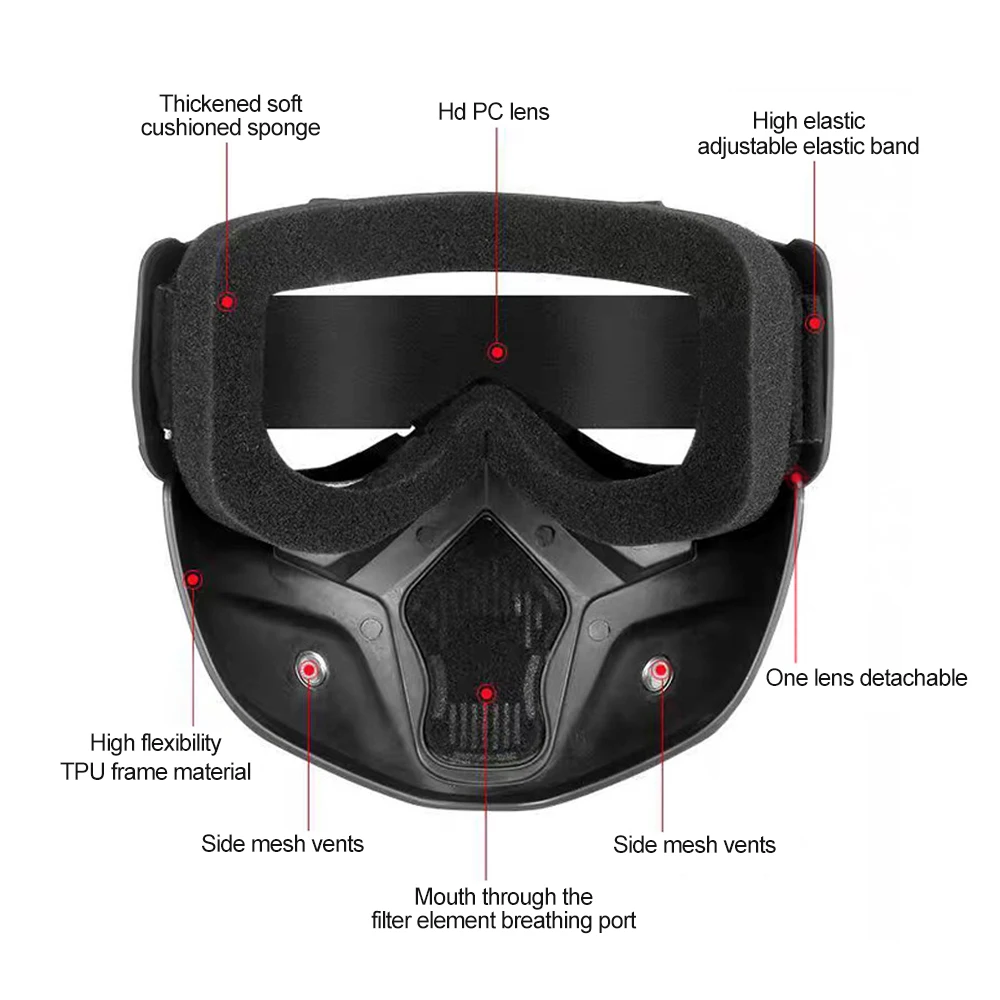 Imagem -06 - Segurança Welder Mask Wrap Around Proteção Resistente a Chamas Welding Goggles Respirável Full Face Soldagem Óculos Motocicleta Goggle