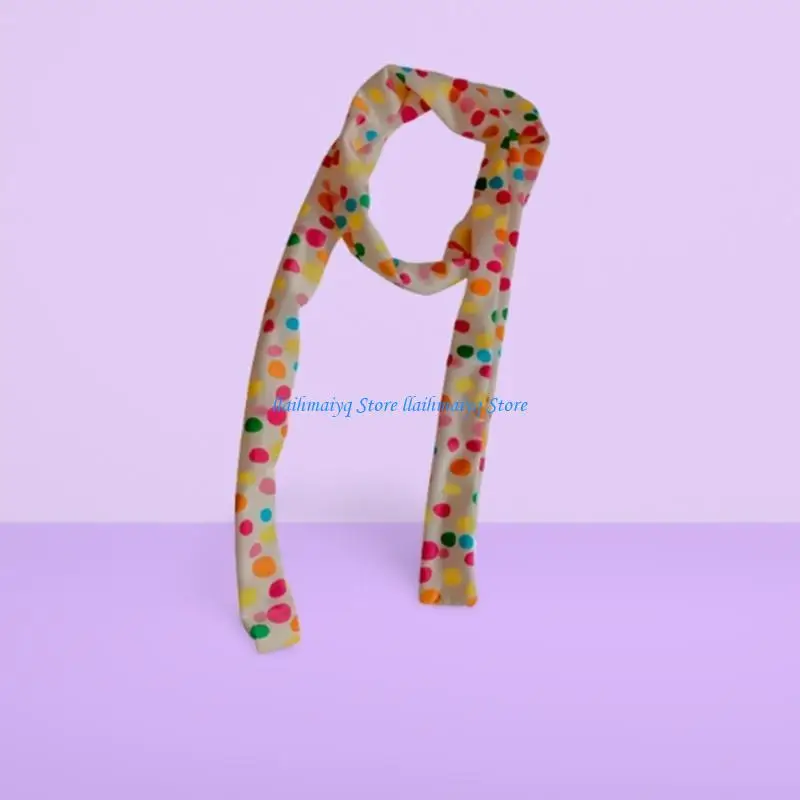 573B Streifenschal für Frauen, langer dünner Gürtel, Krawatte, Halstuch, Y2K-Mädchen-Foto-Requisiten, langes Halstuch, dünne