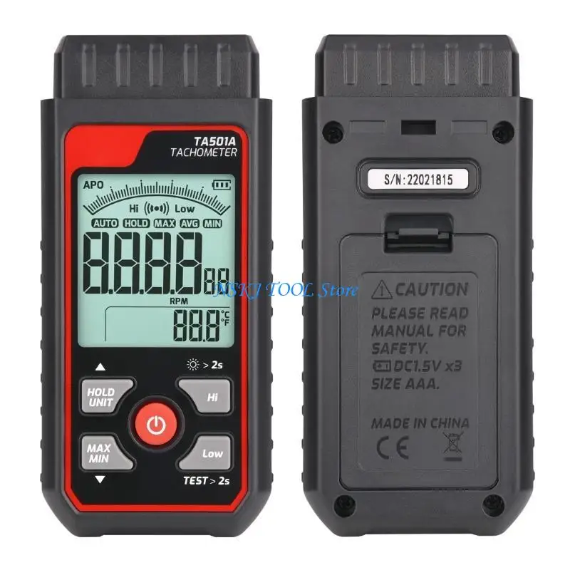 

L8RC Digital Tachometer 2.5-99999RPM Non-contact LasersRotation Speed Meter Memory Function for Car Motor Fan Washing Machine