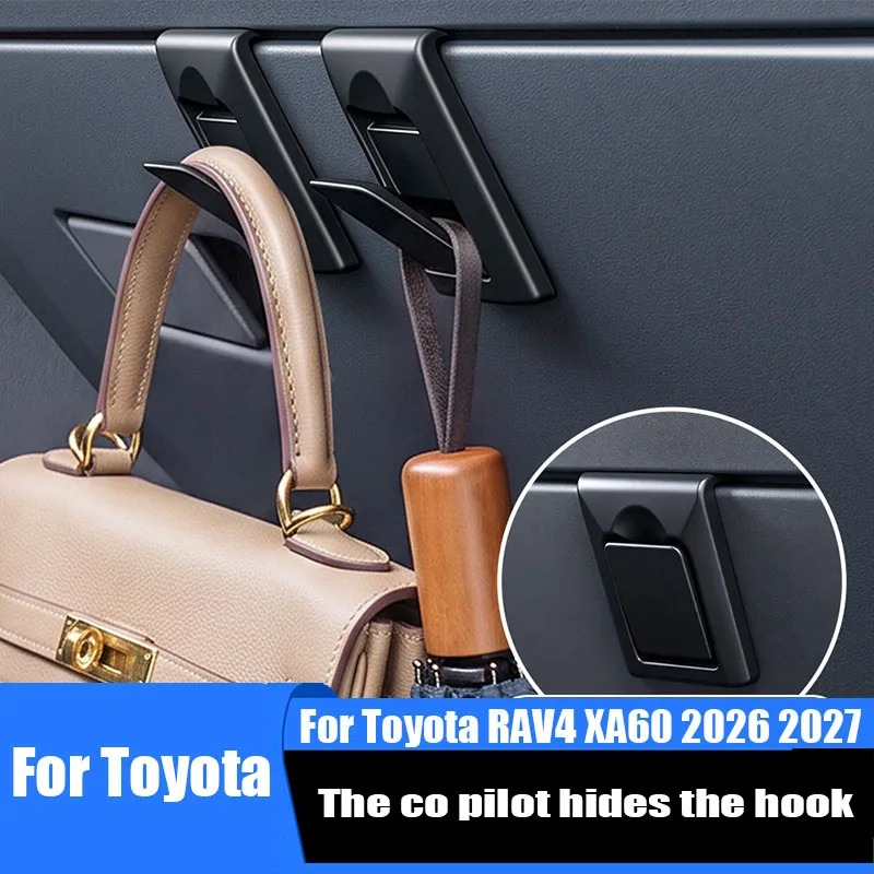 Front passenger concealed hook ABS material interior storage component For Toyota RAV4 XA60 Wildlander 2026 2027