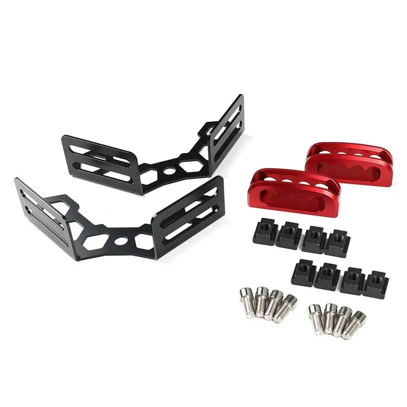 N26R-For 2005-2025 For /HV Tacoma Bed Rails 2PCS Red Cleats+ Corner Gussets-Replaces Parts Numbers PT278-35160/35111/35112