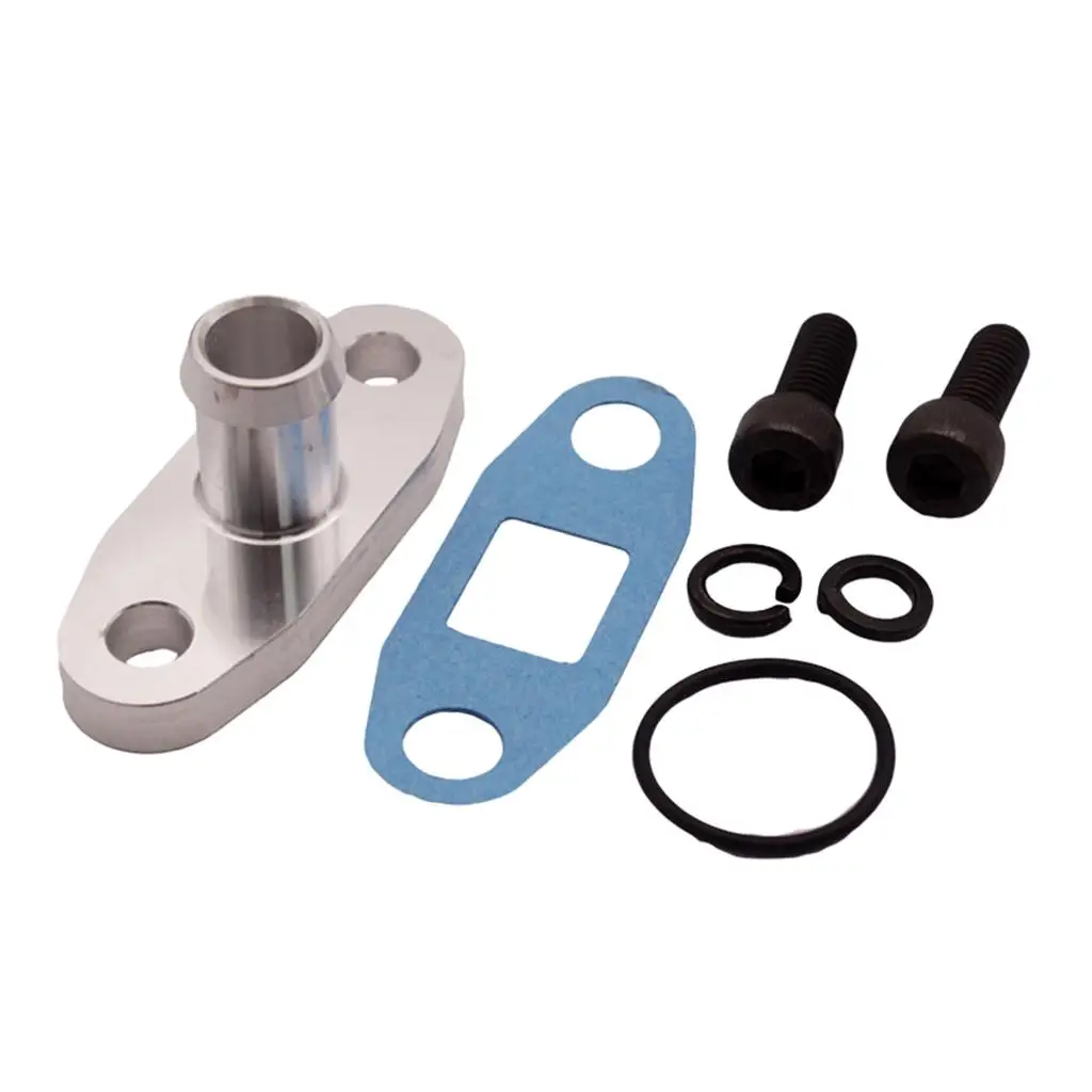 

Автомобильный турбо-Масляный возврат/дренажный блок двигателя, боковой фланец, комплект адаптера для прямого 3/4 дюйма Bard для T3 T4 T04B T04E, автомобильные аксессуары