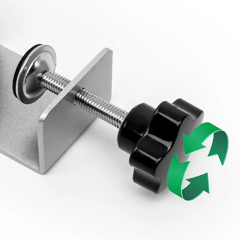 Protective Clip For Panels 0.32Cm To 2.54Cm Thick, Adjustable Desktop Divider Clamp, Aluminum Desktop Divider Clamp