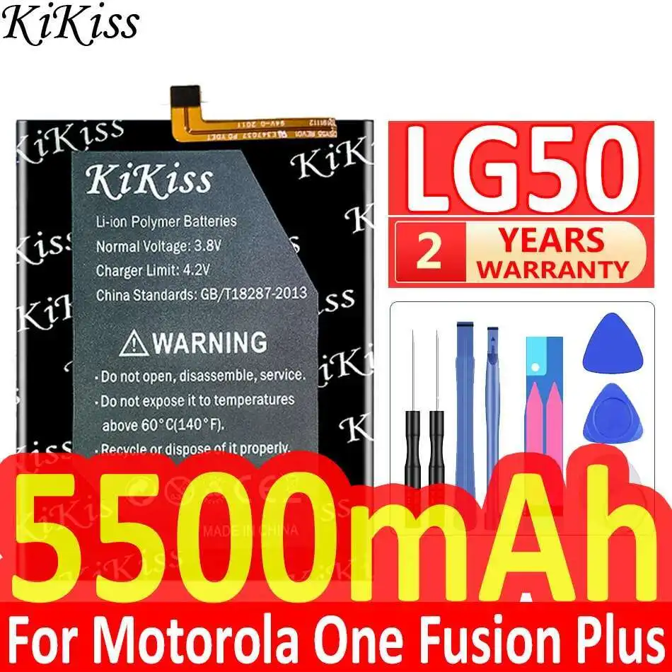 

Mobile Phone Battery LG50 High Capacity For Motorola Moto One Fusion Plus 5500Mah Compatibility