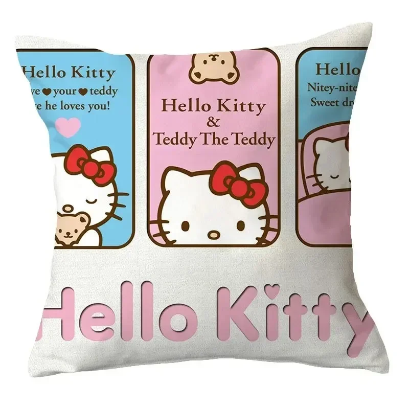 

Kawaii Hello Kitty Fun Toy Pillow Cover Living Room Sofa Cushion Cover Bedroom Pillow Cover Room Home Decor Girl Gift