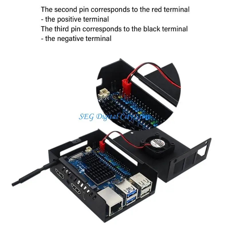 

Алюминиевый чехол U75B для крышки 5 Board с бесшумным охлаждающим вентилятором