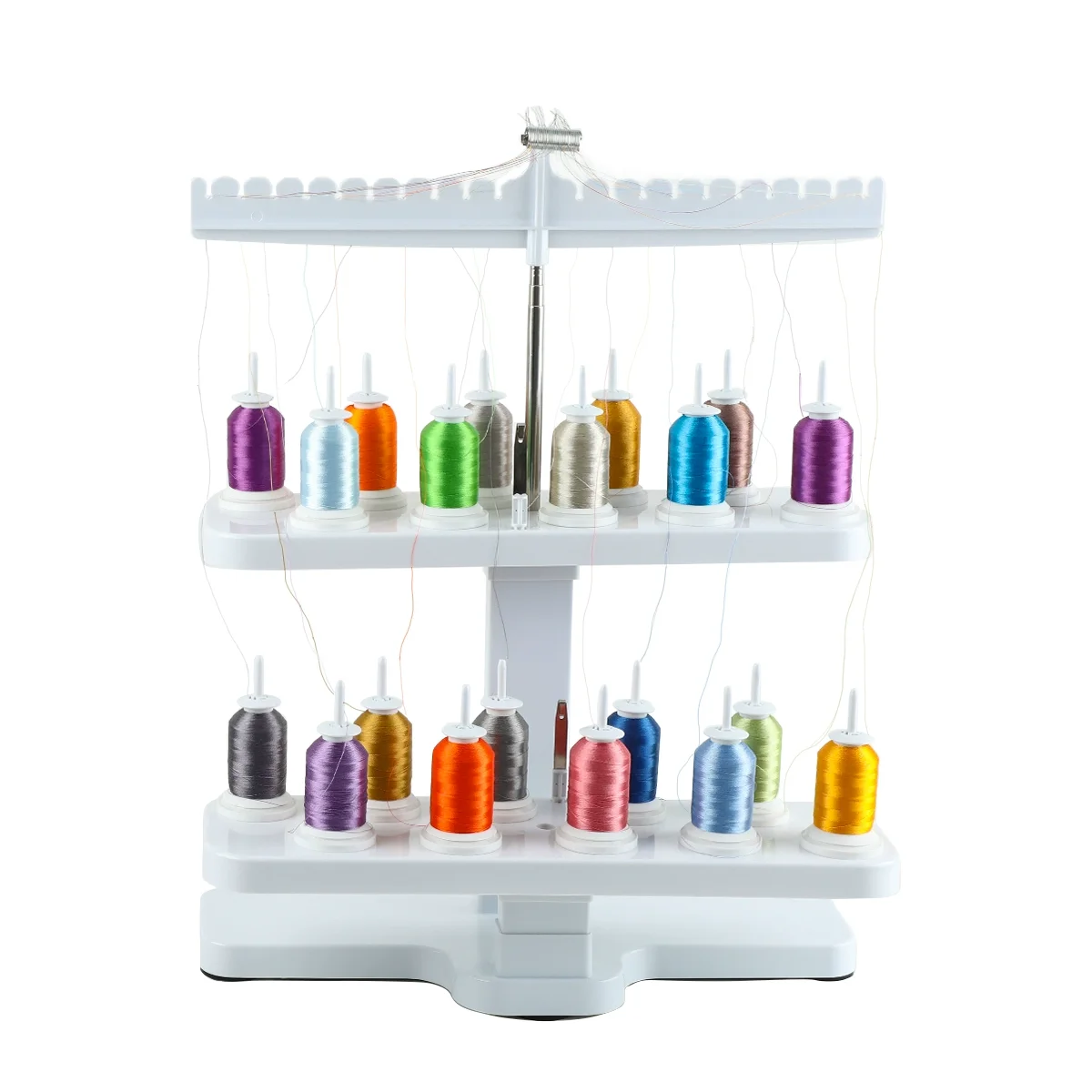

Универсальная пластиковая стойка для ниток с 20 отверстиями, вышивальная машина, стойка для плоской нити, двухслойная стойка для ниток