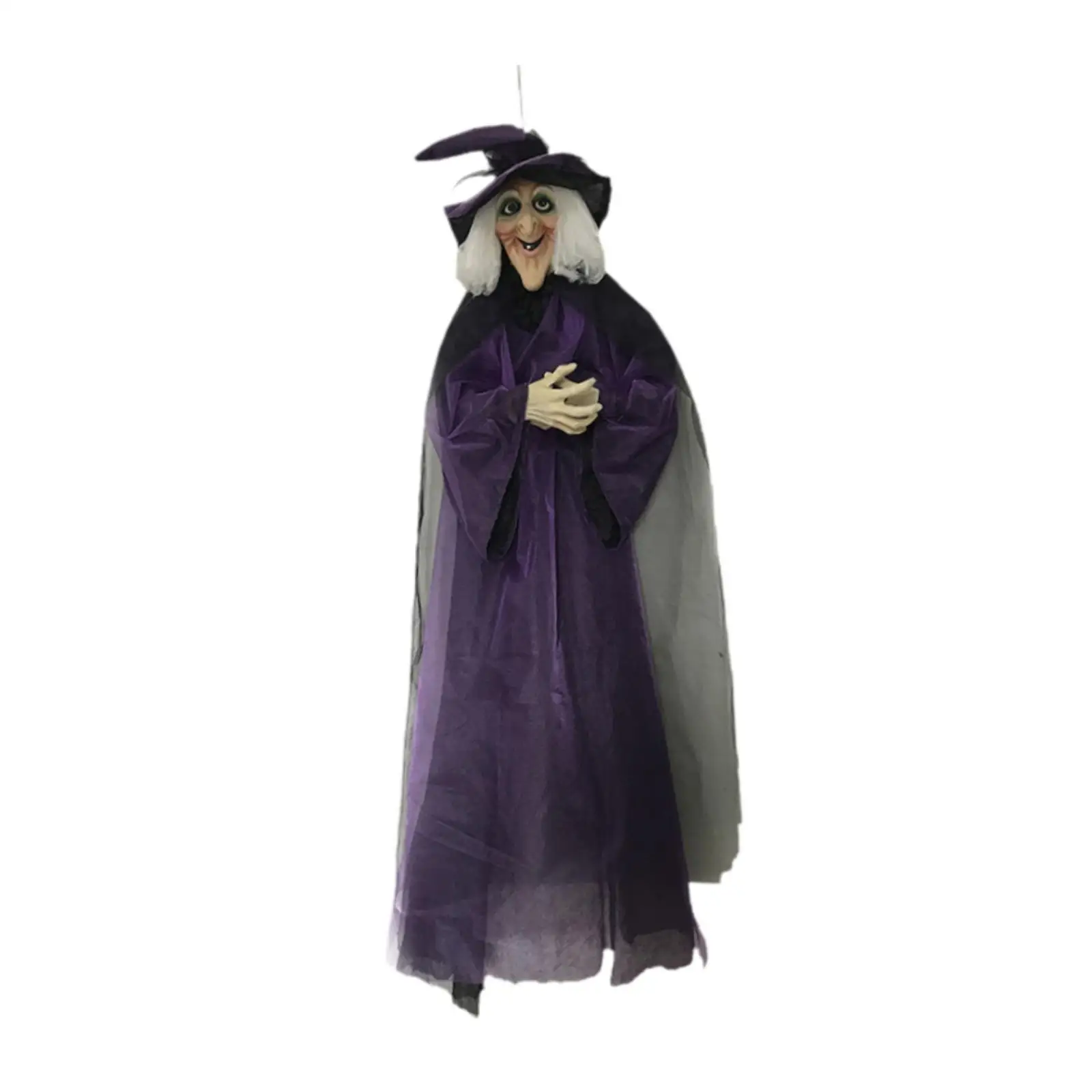 Halloween Talking Witch 70inch Life Size Sturdy Versatile Touch Activated with Flashing Red Eyes Realistic for Halloween Parties