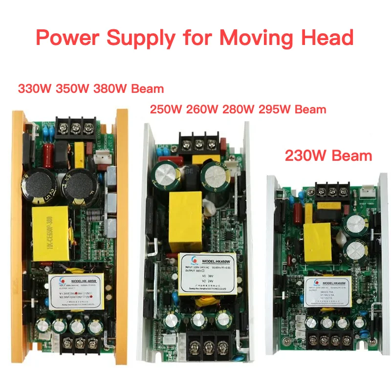 Placa de alimentación de CA para iluminación de escenario, fuente de alimentación de cabezal móvil Universal para 5R, 7R, 17R, 180W, 200W, 230W, 24V, 12V, 36V