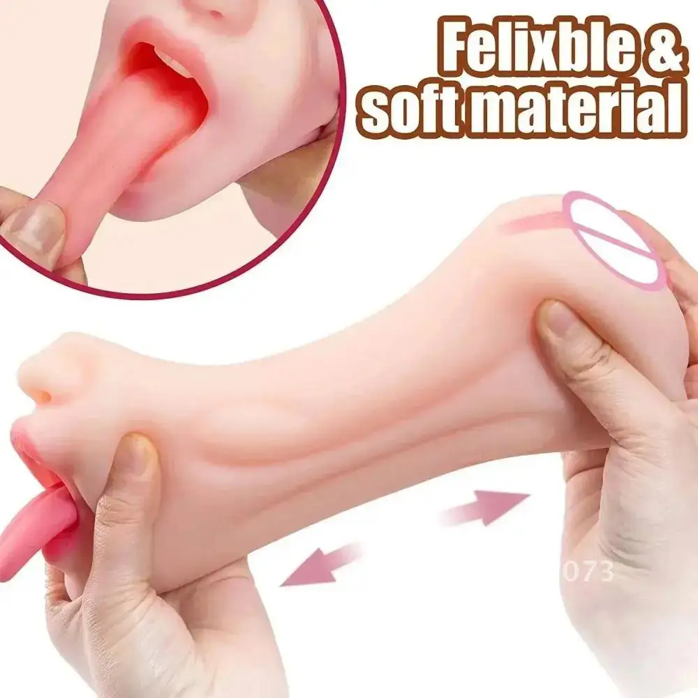 Lifelike 3-hole Sex Toy High Quality Soft Male Pocket Pussy Vagina Men Anal for toy Adult18+ Real Sex Oral Masturbator Realistic