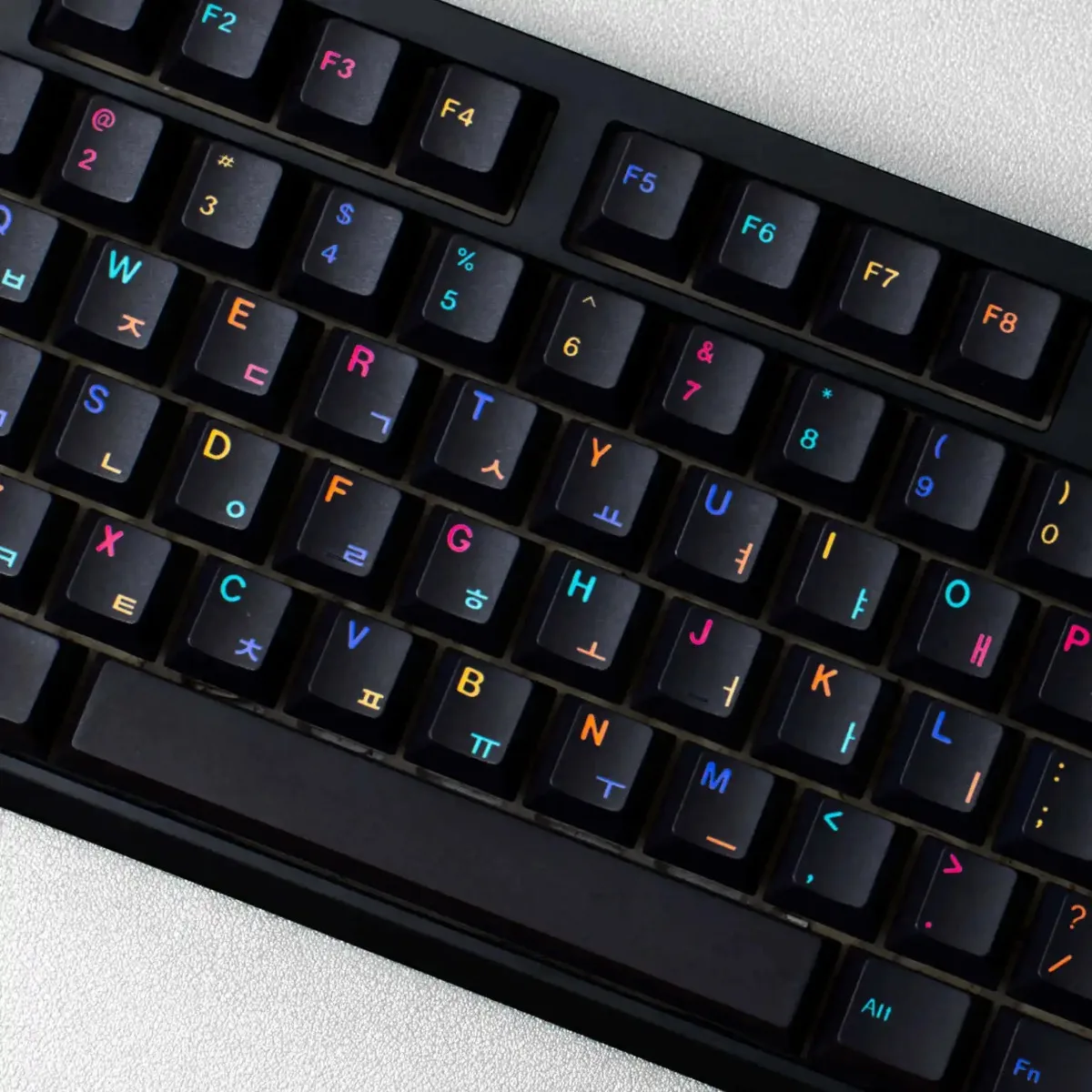 Korean Russian Japanese French Arabic Underground World Black Keycap 130keys Cherry Profile Key Cap Mechanical Keyboard AULA F75
